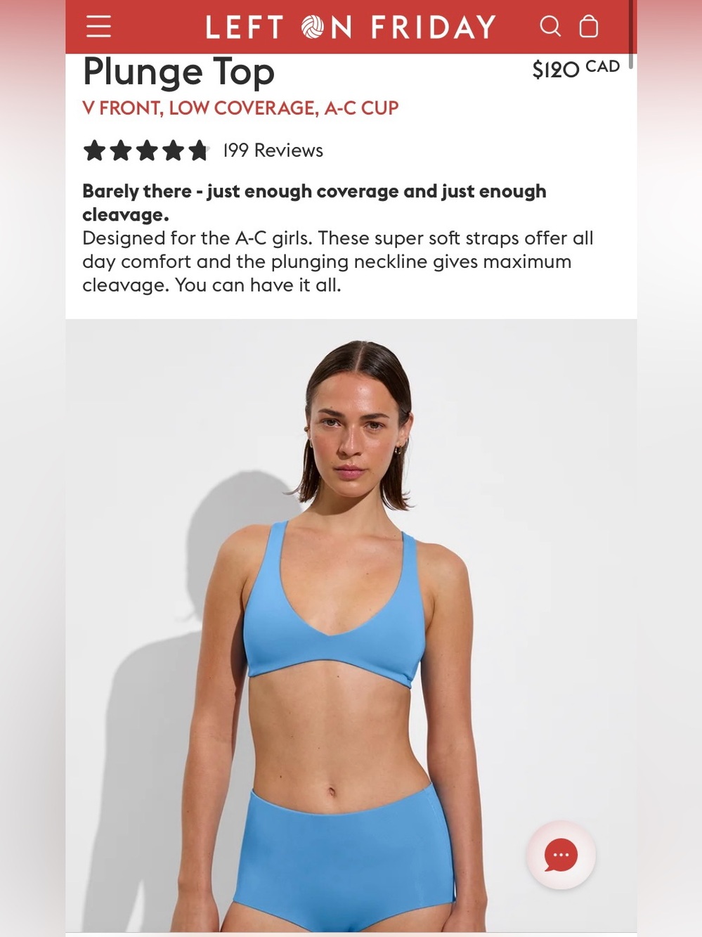 Left On Friday Light Blue Bikini Set - BRAND NEW with tags